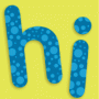 Big spotty letters