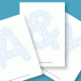 Pale Blue Capital Letters